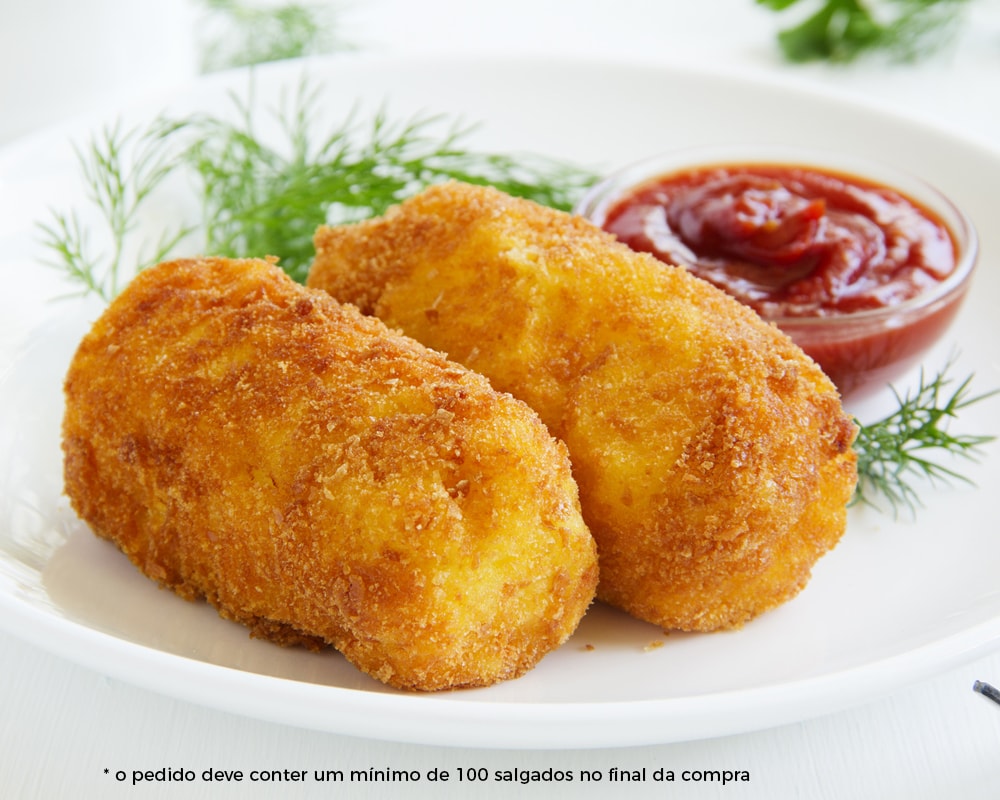 Enroladinho de presunto e queijo frito